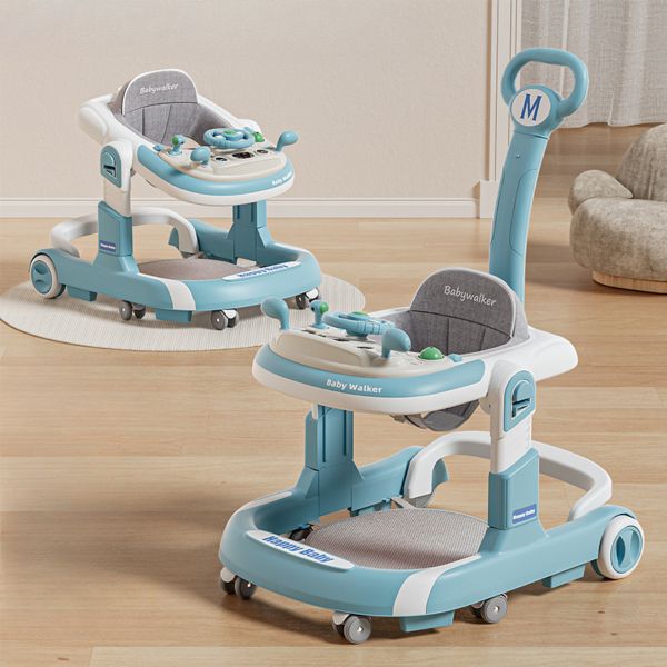 Xe tập đi Baby Walker có cần đẩy + miếng lót