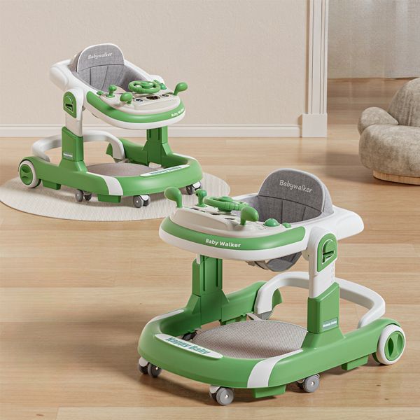 Xe tập đi Baby Walker có cần đẩy + miếng lót