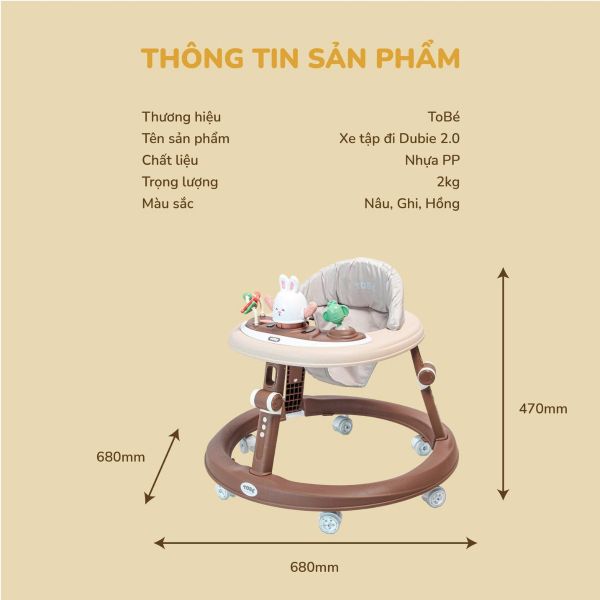 Xe Tập Đi Dubie 2.0 MS 8123