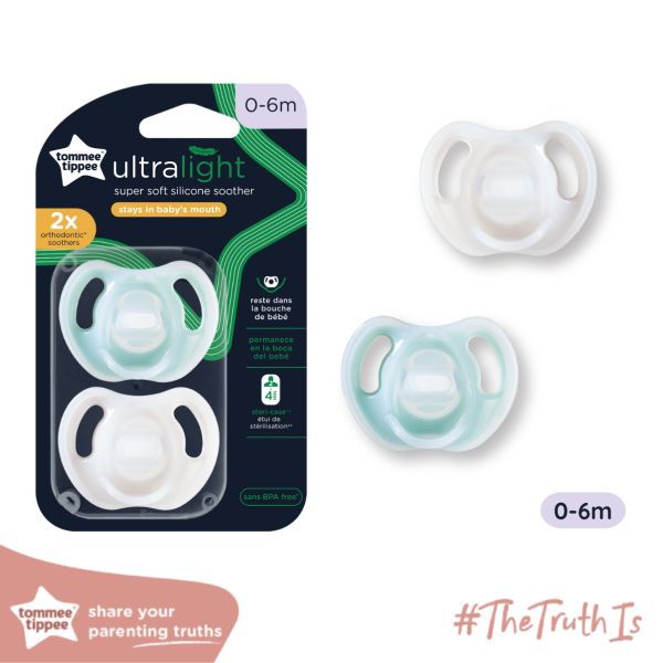 Ty Ngậm Silicon Siêu Nhẹ Cho Bé Tommee Tippee Ultra Light 0-6 Tháng