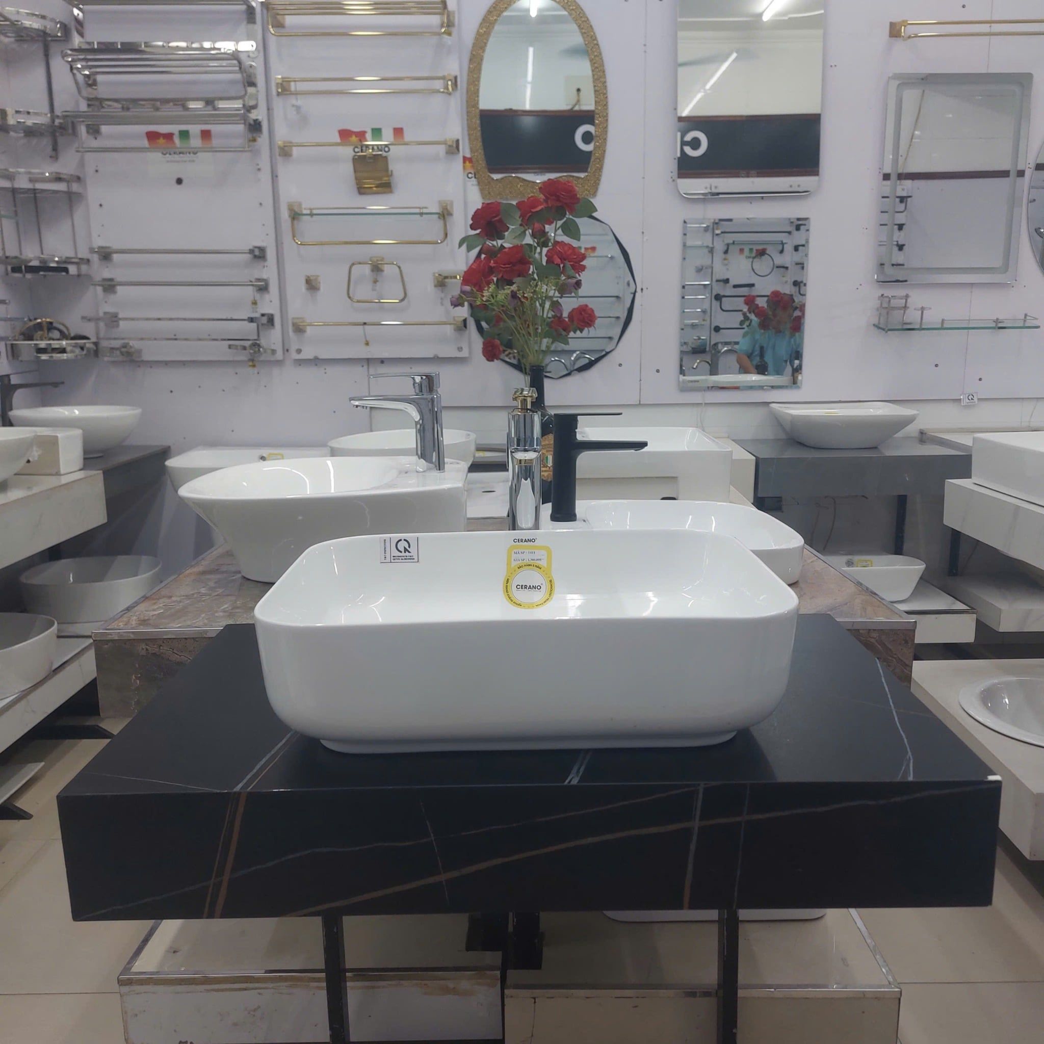  Chậu Đặt Bàn Đá Cao Cấp Cerano Mã 1411 