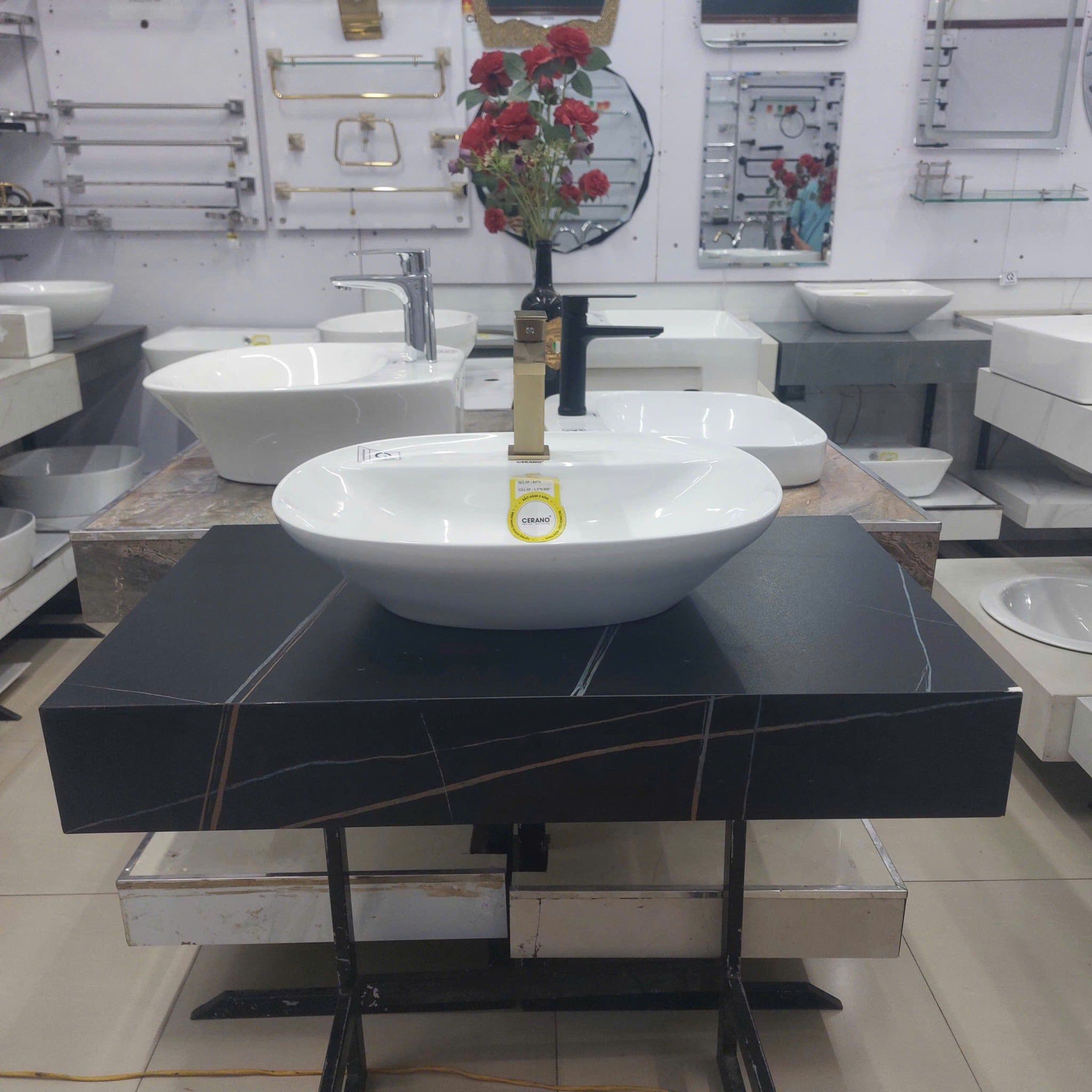  Chậu Đặt Bàn Đá Cao Cấp Cerano Mã 8474 