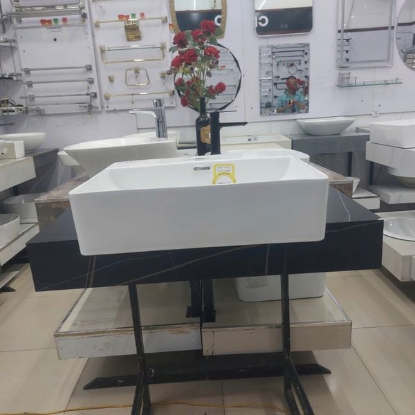  Chậu Đặt Bàn Đá Nửa Trong Nửa ngoài Cao Cấp Cerano Mã XZ8181 