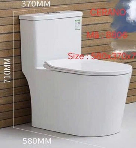 Bồn Cầu Liền Khối Cerano Mã 880B 