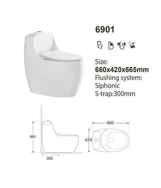  Bồn Cầu Liền Khối  Cerano Mã 6901 