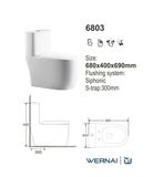  Bồn Cầu Liền Khối  Cerano Mã  6803 