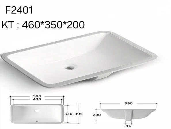  Chậu Âm Vuông Bàn Đá Cao Cấp CERANO Mã F2401 
