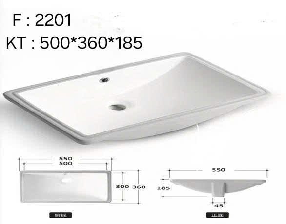  Chậu Bàn Đá Âm Vuông Cao Cấp Cerano Mã F2201 