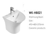  Chậu Treo Tường Đúc Liền Chân Tròn Cao Cấp Cerano  Mã WK-HB021 