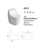  Bồn Cầu Liền Khối  Cerano Mã 6810 