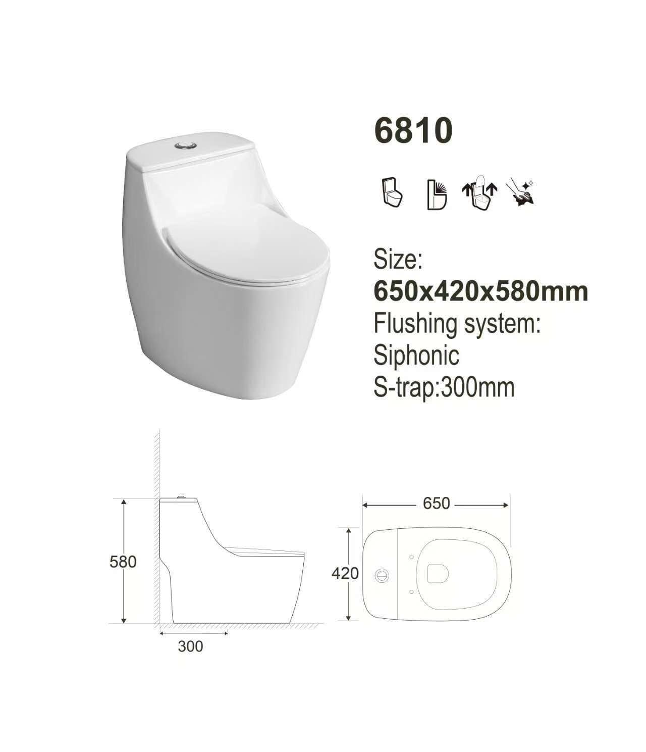  Bồn Cầu Liền Khối  Cerano Mã 681B 