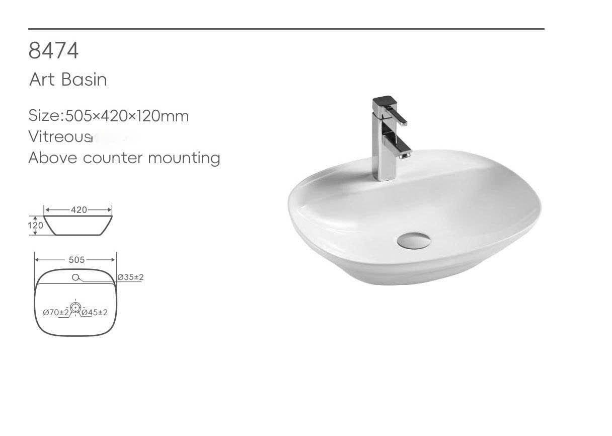  Chậu Đặt Bàn Đá Cao Cấp Cerano Mã 8474 