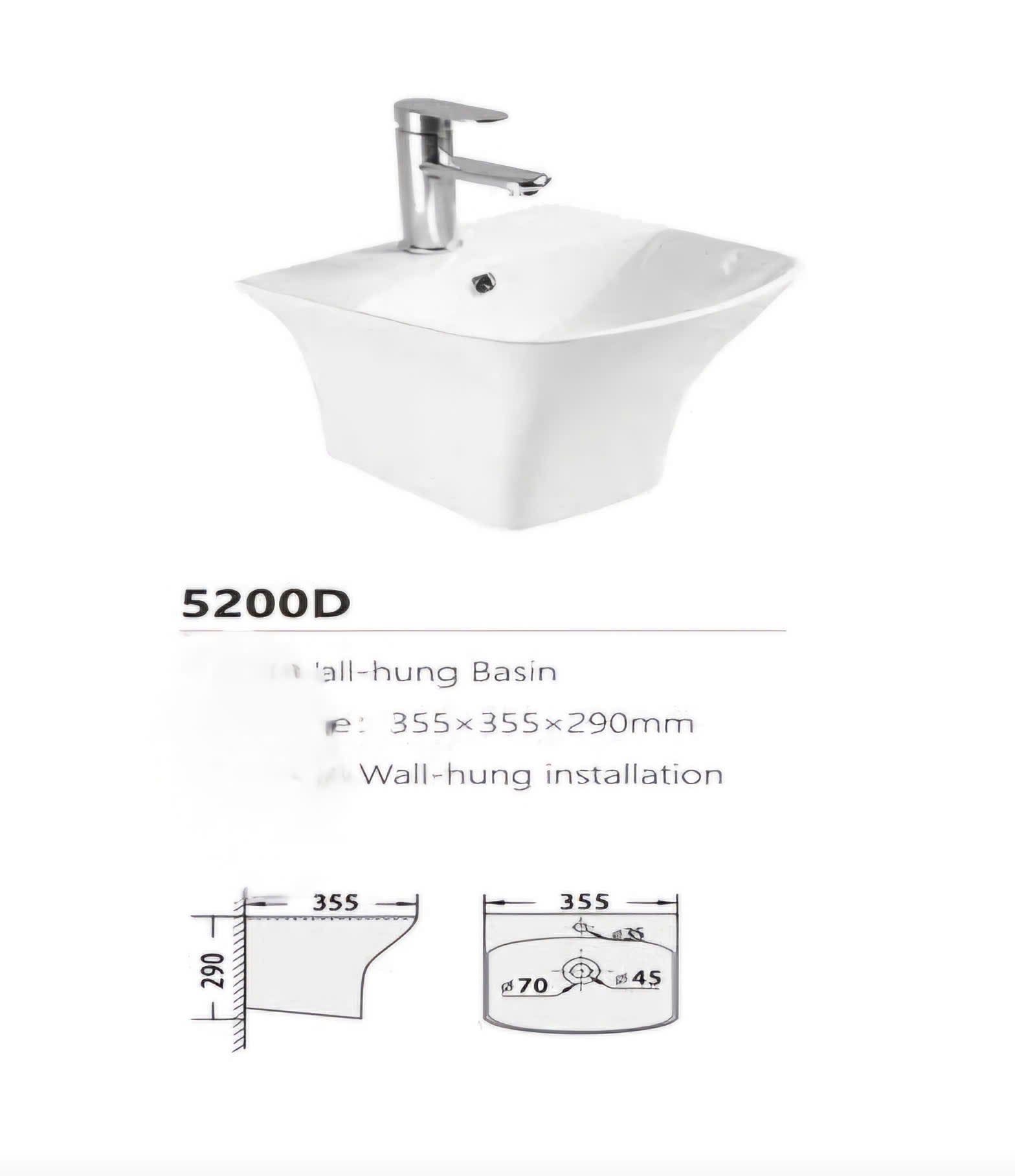  Chậu Treo Tường Đúc Liền Chân Cao Cấp Cerano Mã  5200D 