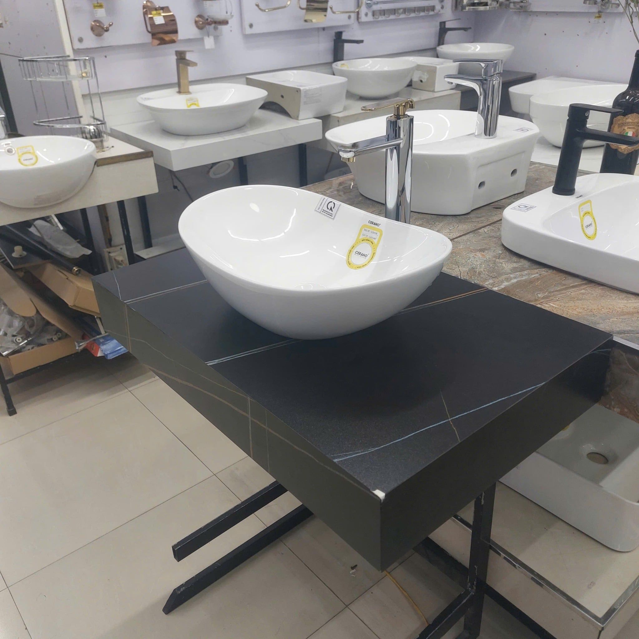  Chậu Đặt Bàn Đá Cao Cấp Cerano Mã XZ8158 