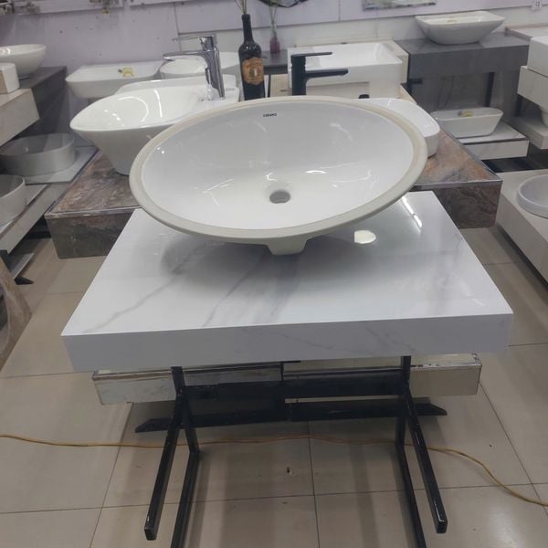  Chậu Âm Hình Bầu Dục Bàn Đá Cao Cấp CERANO Mã F4639-HYC-022-22 