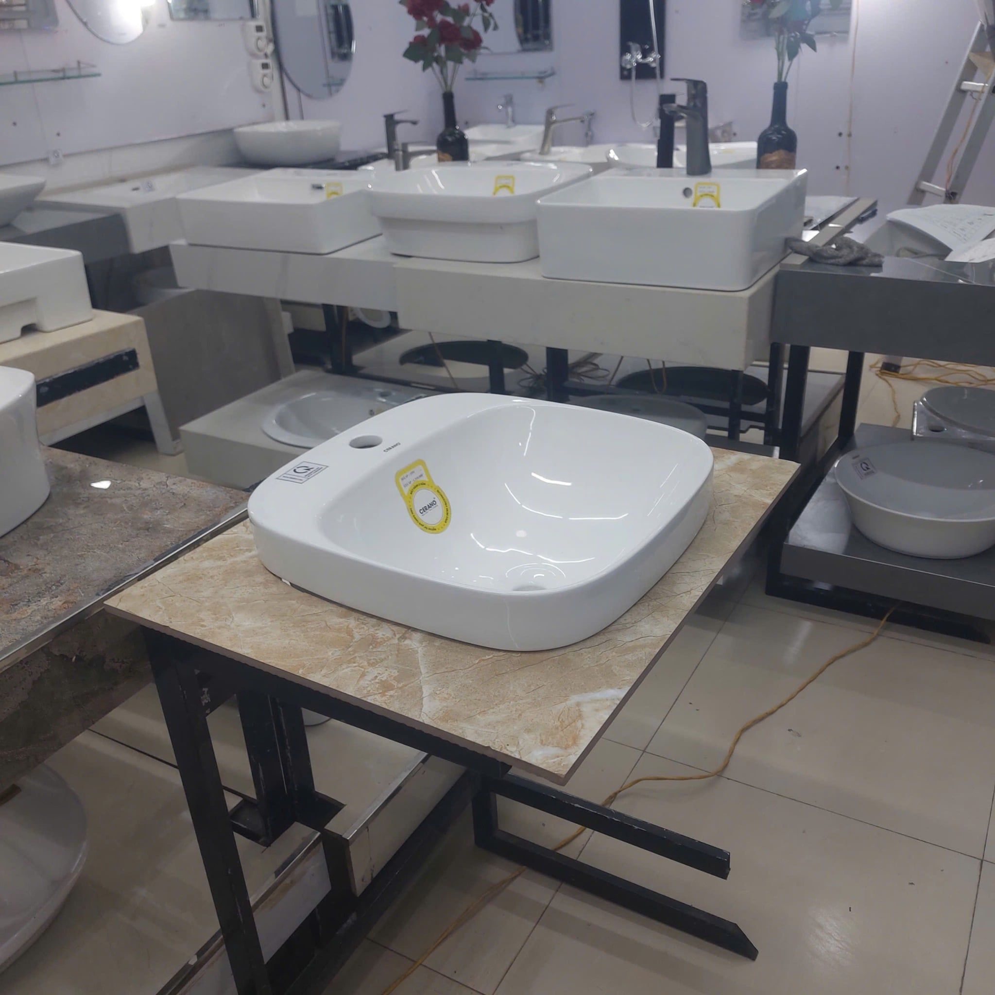  Chậu Đặt Bàn Đá Bán Âm - Bán Dương Cao Cấp Cerano Mã  1551 