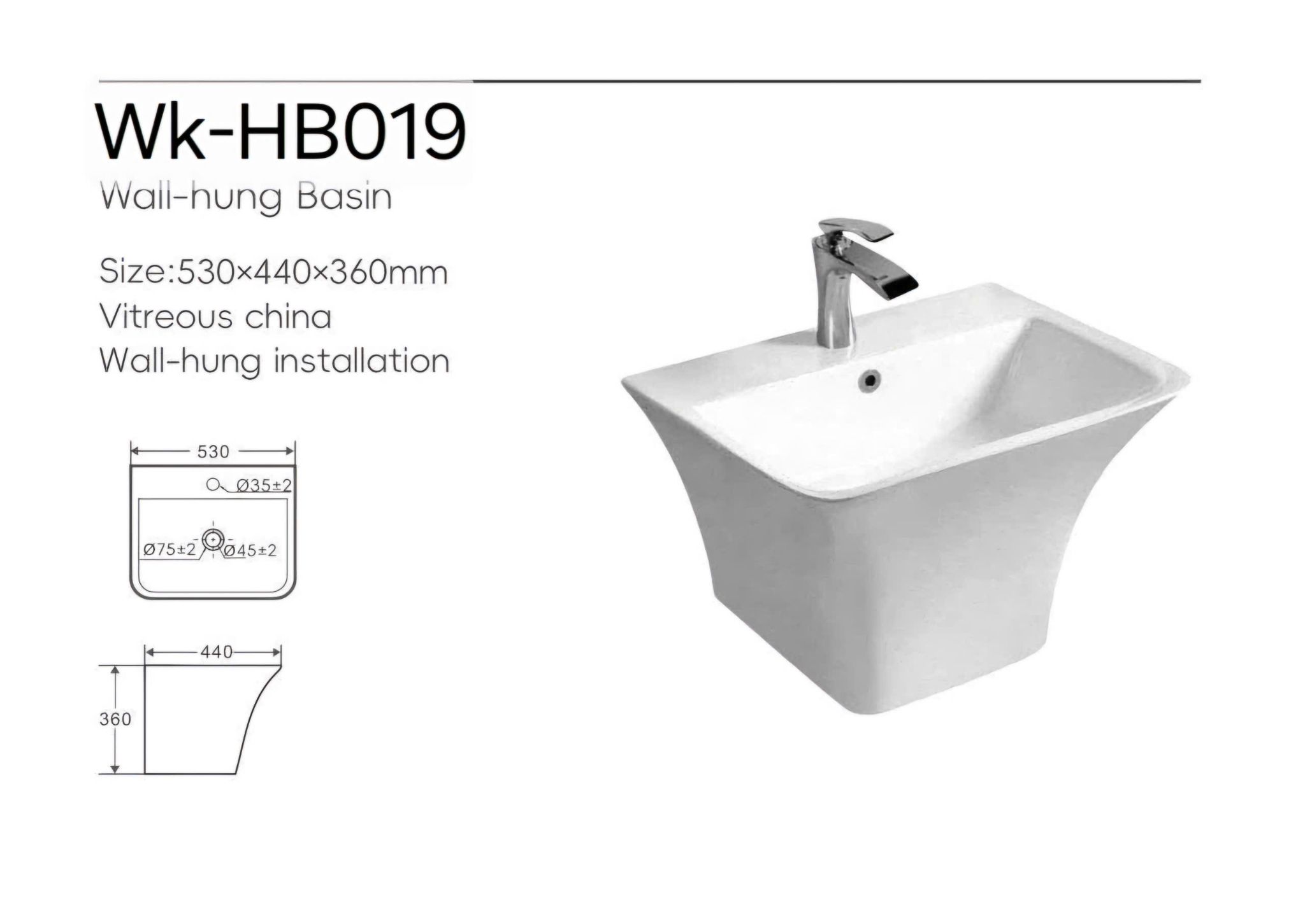  Chậu Treo Tường Cerano WK-HB019 