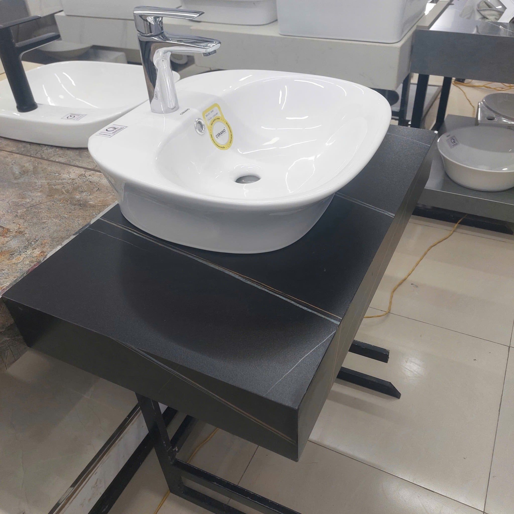  Chậu Đặt Bàn Đá  Cao Cấp Cerano Mã 8482 