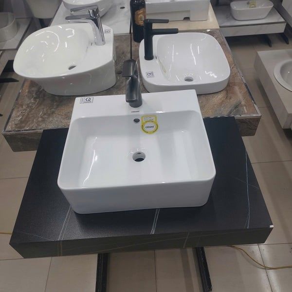  Chậu đặt bàn đá hoặc treo tường(đa năng cách Lắp) - Không chân Cao Cấp Cerano(Không Bao gồm Ốc) Mã 1559 