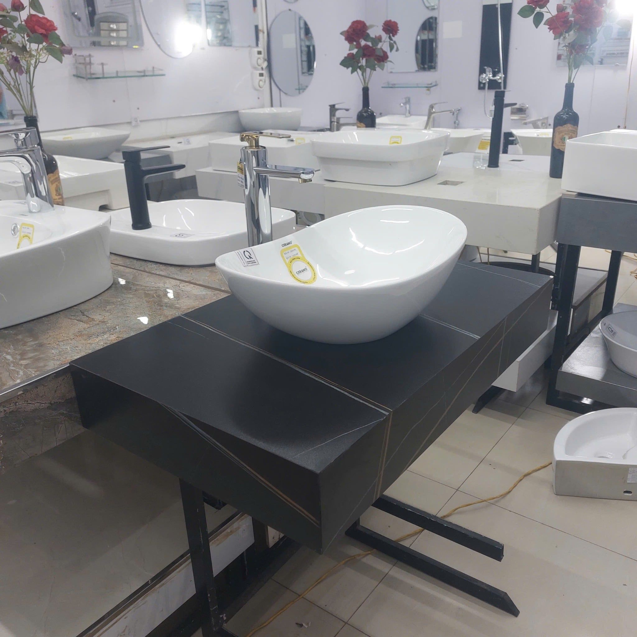  Chậu Đặt Bàn Đá Cao Cấp Cerano Mã XZ8158 