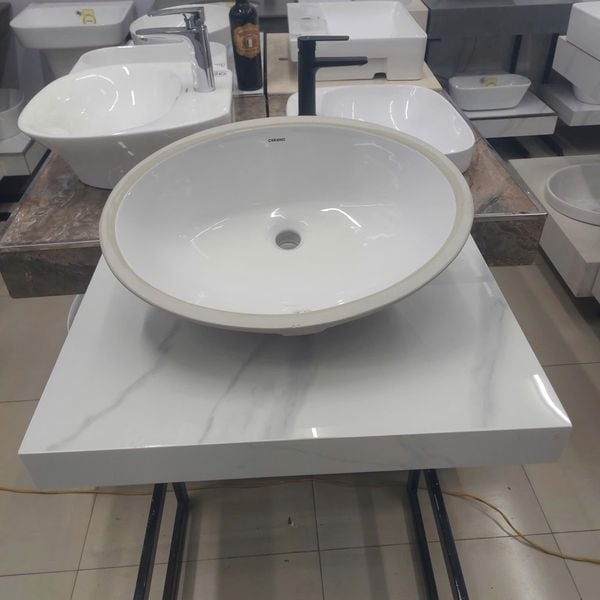  Chậu Âm Hình Bầu Dục Bàn Đá Cao Cấp CERANO Mã F4639-HYC-022-22 