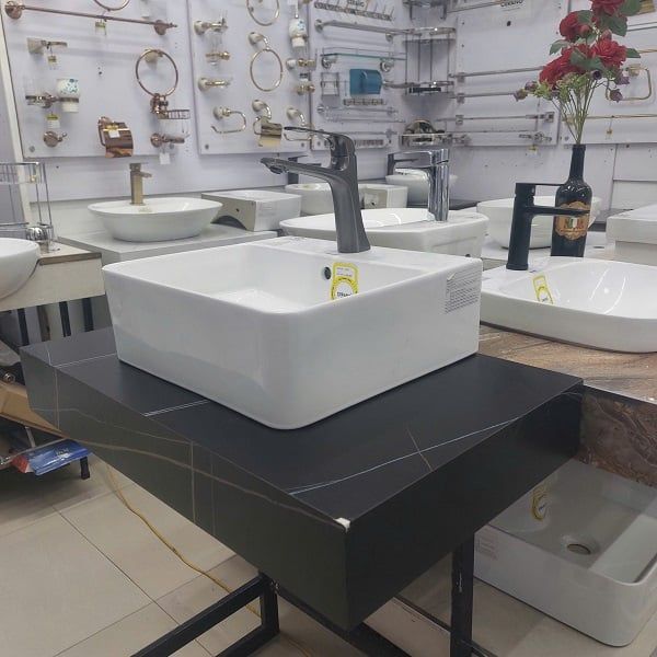  Chậu đặt bàn đá hoặc treo tường(đa năng cách Lắp) - Không chân Cao Cấp Cerano(Không Bao gồm Ốc) Mã 1559 