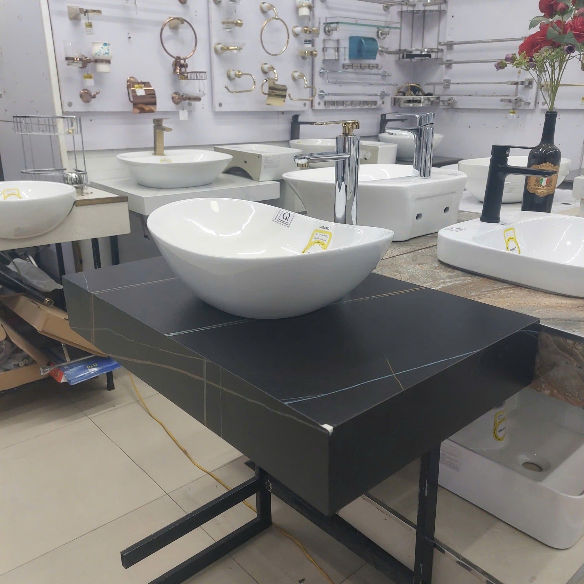  Chậu Đặt Bàn Đá Cao Cấp Cerano Mã XZ8158 