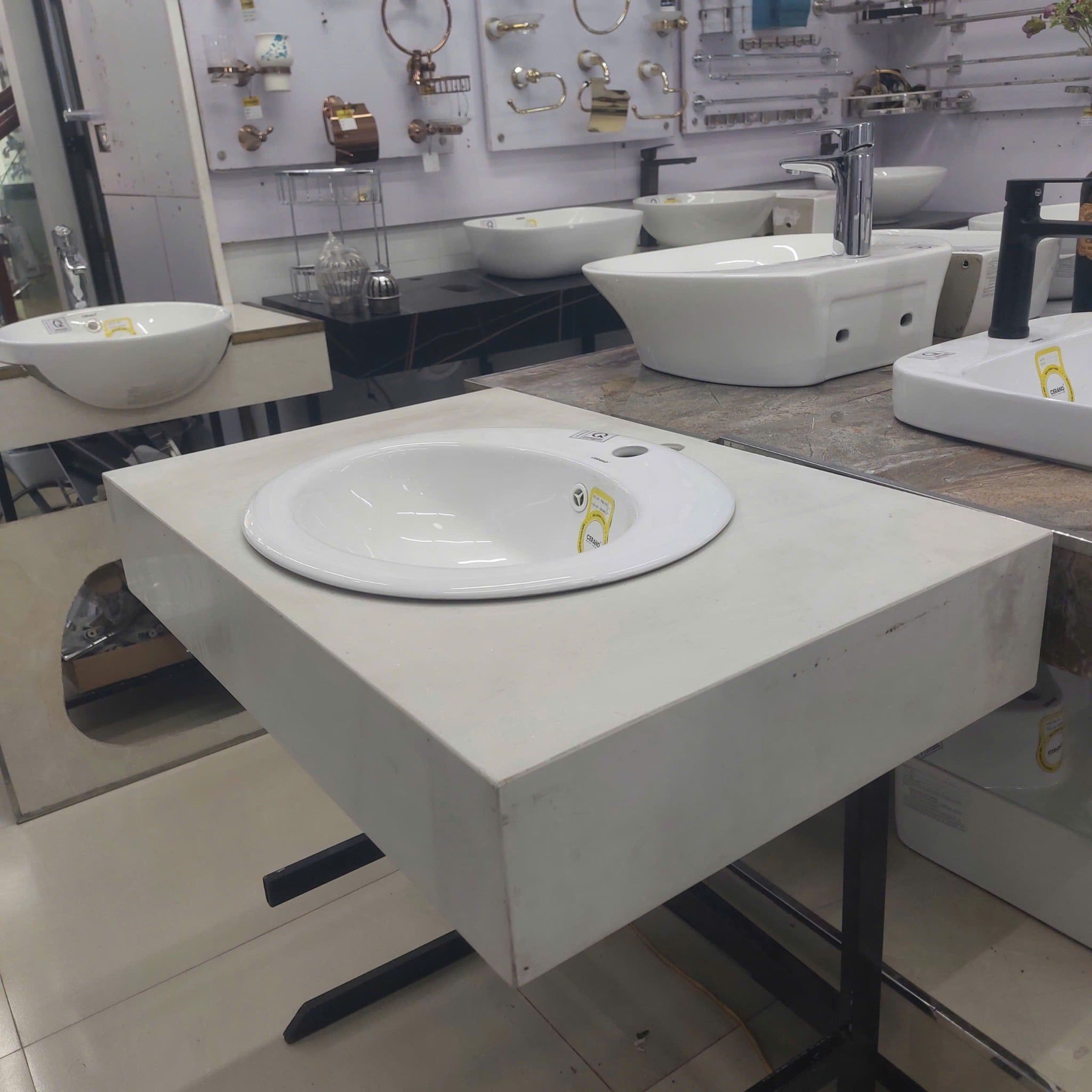  Chậu Đặt Bàn Đá Bán Âm - Bán Dương Cao Cấp Cerano Mã WK-326 