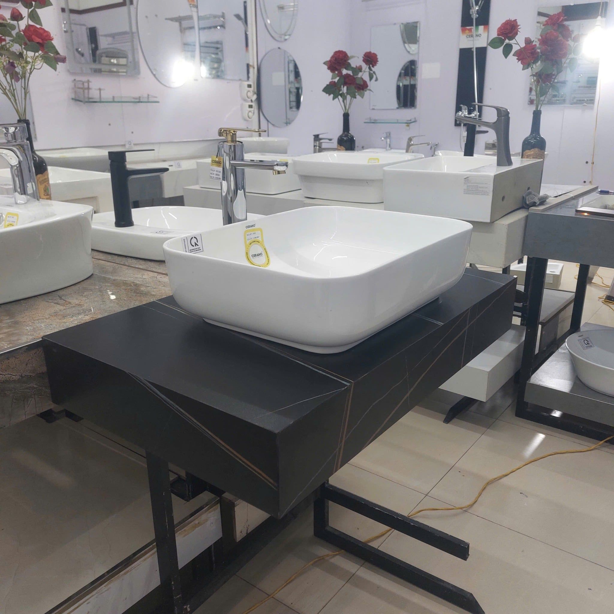  Chậu Đặt Bàn Đá Cao Cấp Cerano Mã 1411 