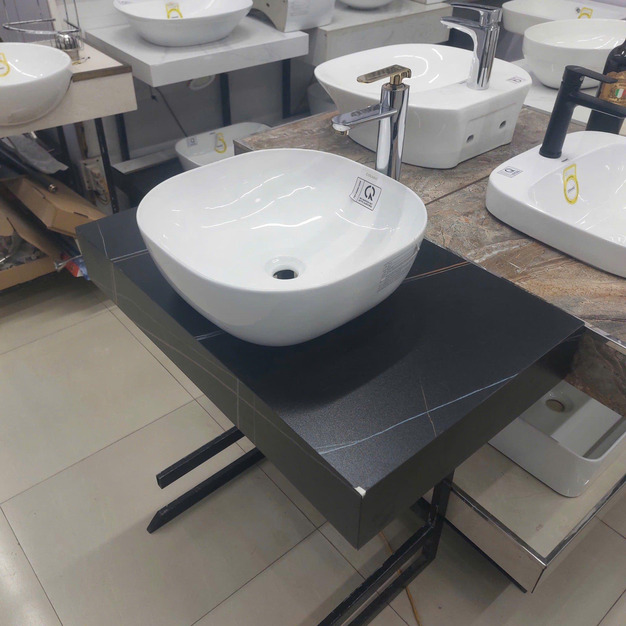  Chậu Đặt Bàn Đá Cao Cấp Cerano Mã 1414 