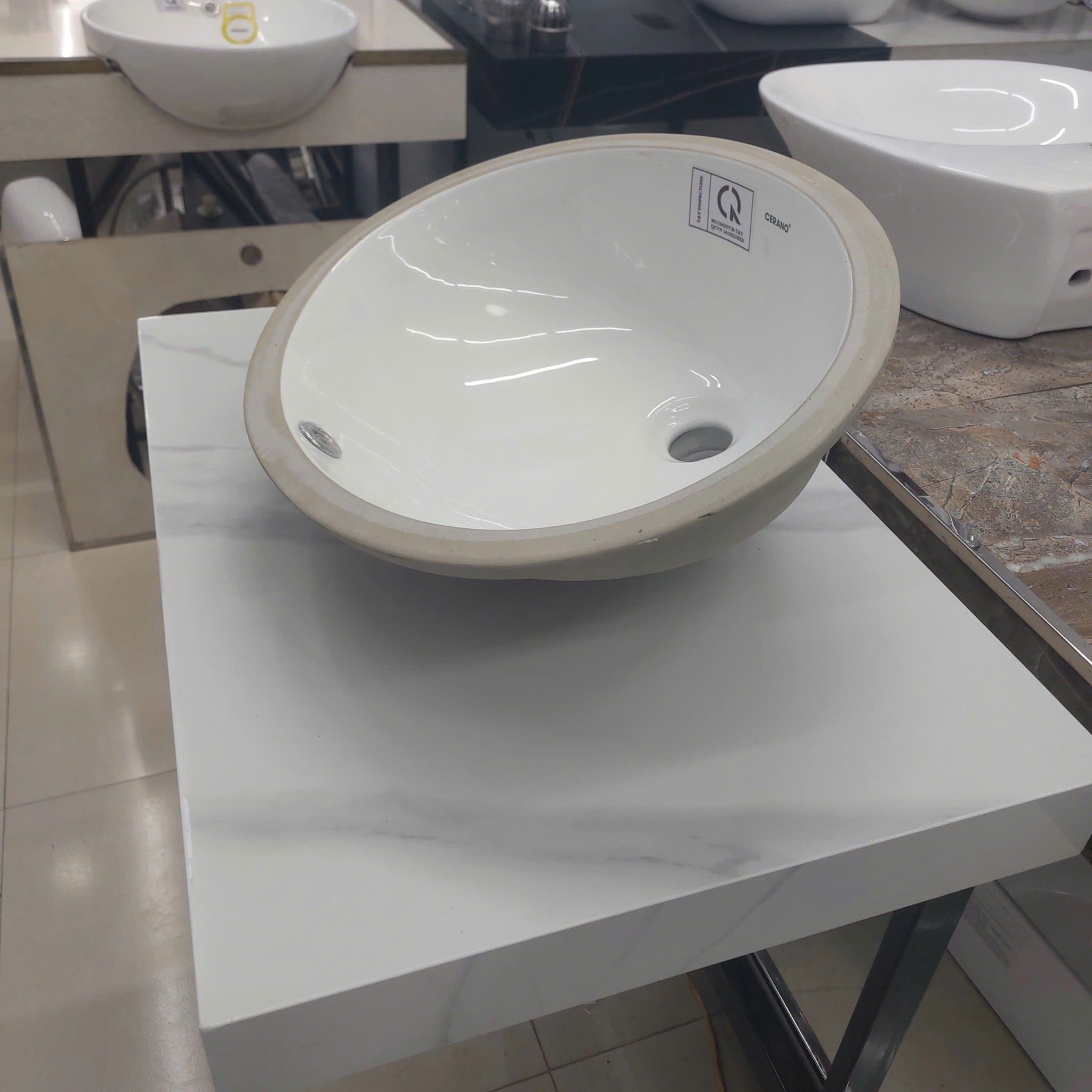  Chậu Âm Tròn Bàn Đá Cao Cấp CERANO Mã F4236 