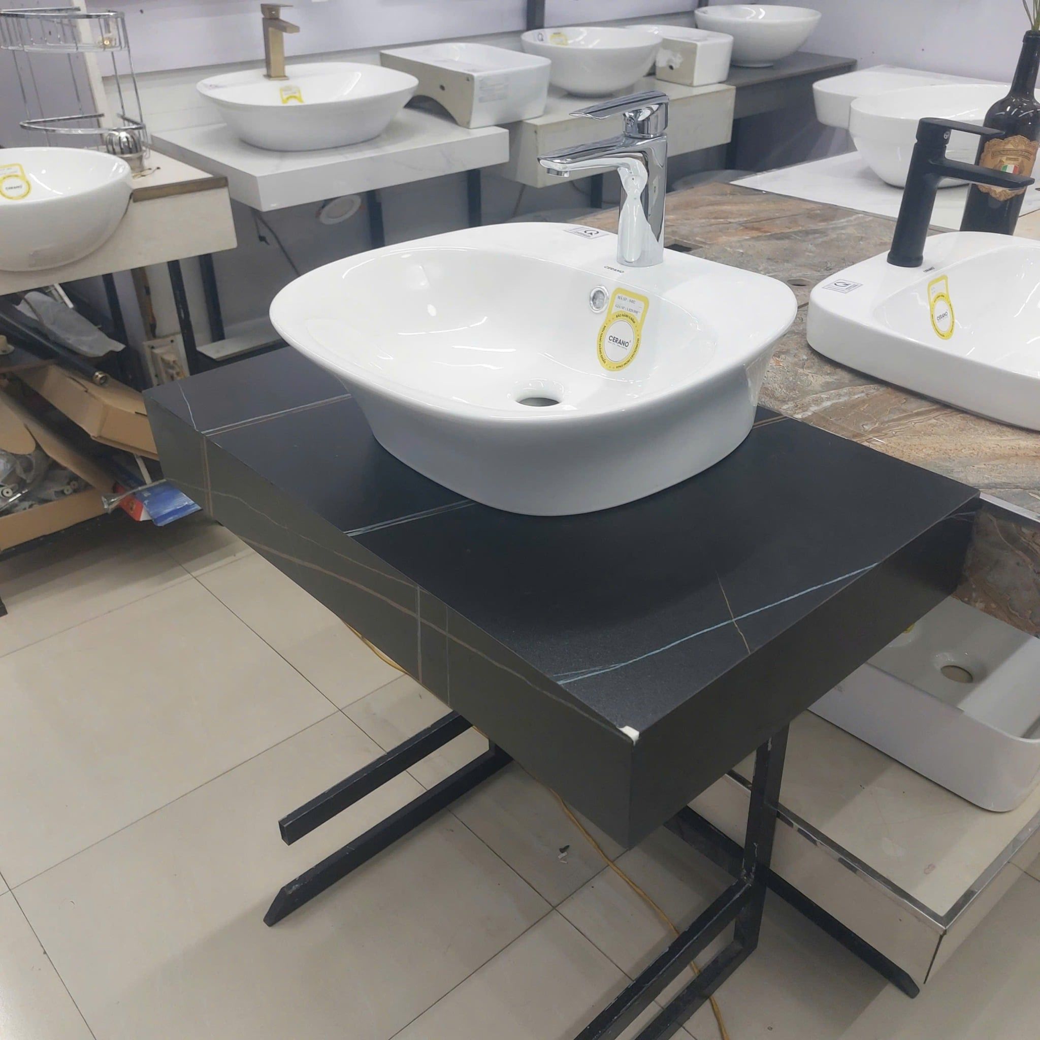  Chậu Đặt Bàn Đá  Cao Cấp Cerano Mã 8482 