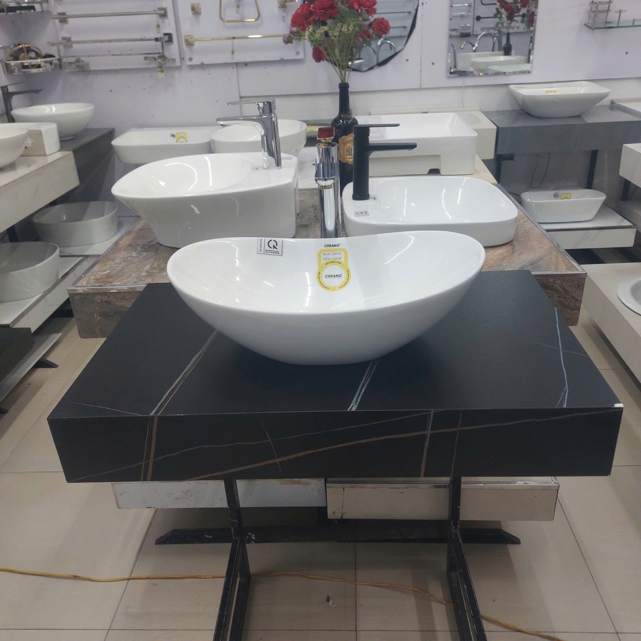  Chậu Đặt Bàn Đá Cao Cấp Cerano Mã XZ8158 