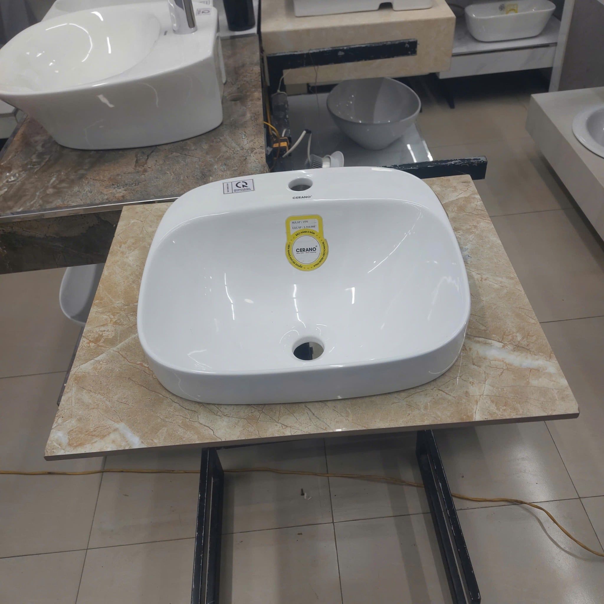  Chậu Đặt Bàn Đá Bán Âm - Bán Dương Cao Cấp Cerano Mã  1551 
