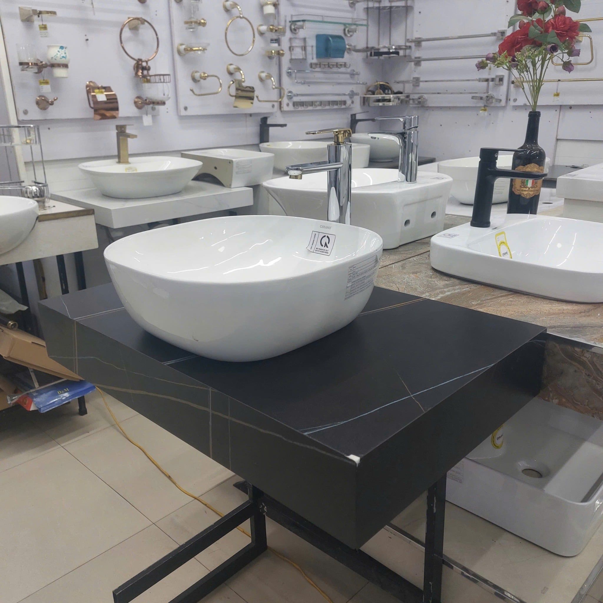  Chậu Đặt Bàn Đá Cao Cấp Cerano Mã 1414 