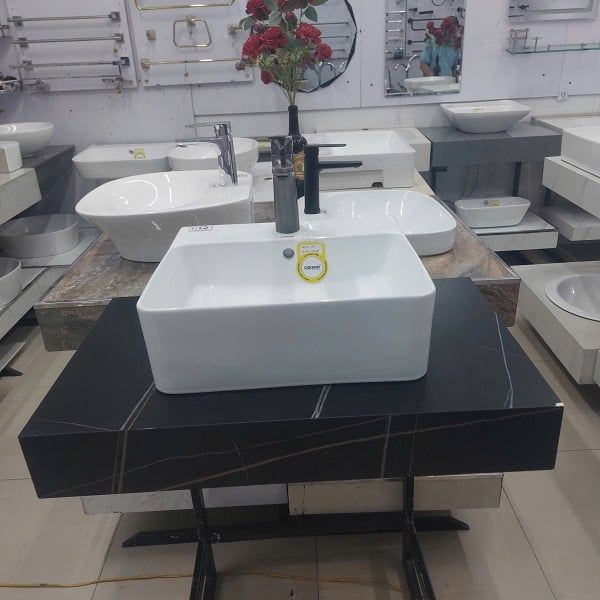  Chậu đặt bàn đá hoặc treo tường(đa năng cách Lắp) - Không chân Cao Cấp Cerano(Không Bao gồm Ốc) Mã 1559 