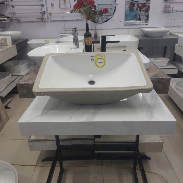  Chậu Âm Vuông Bàn Đá Cao Cấp CERANO Mã F2201 