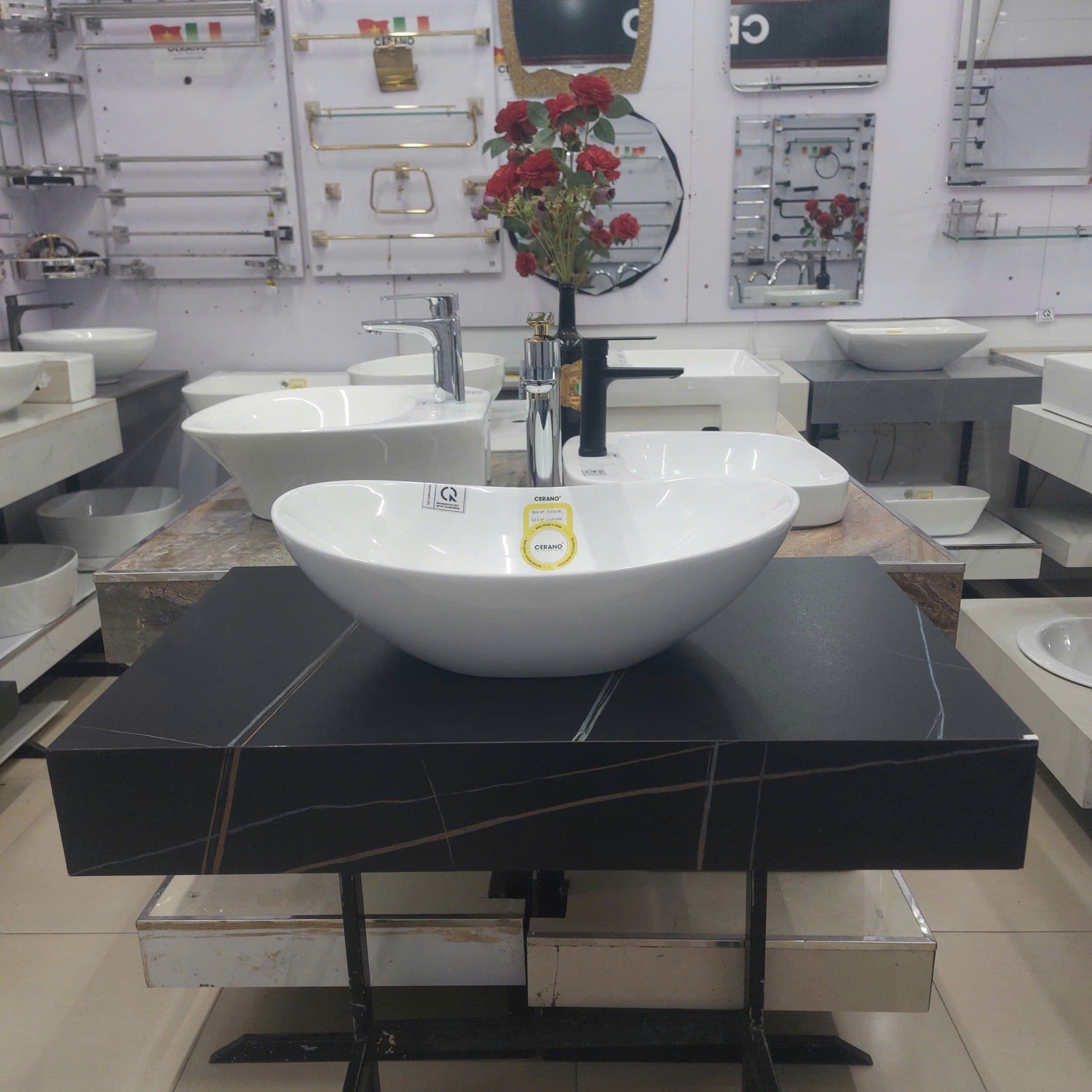  Chậu Đặt Bàn Đá Cao Cấp Cerano Mã XZ8158 