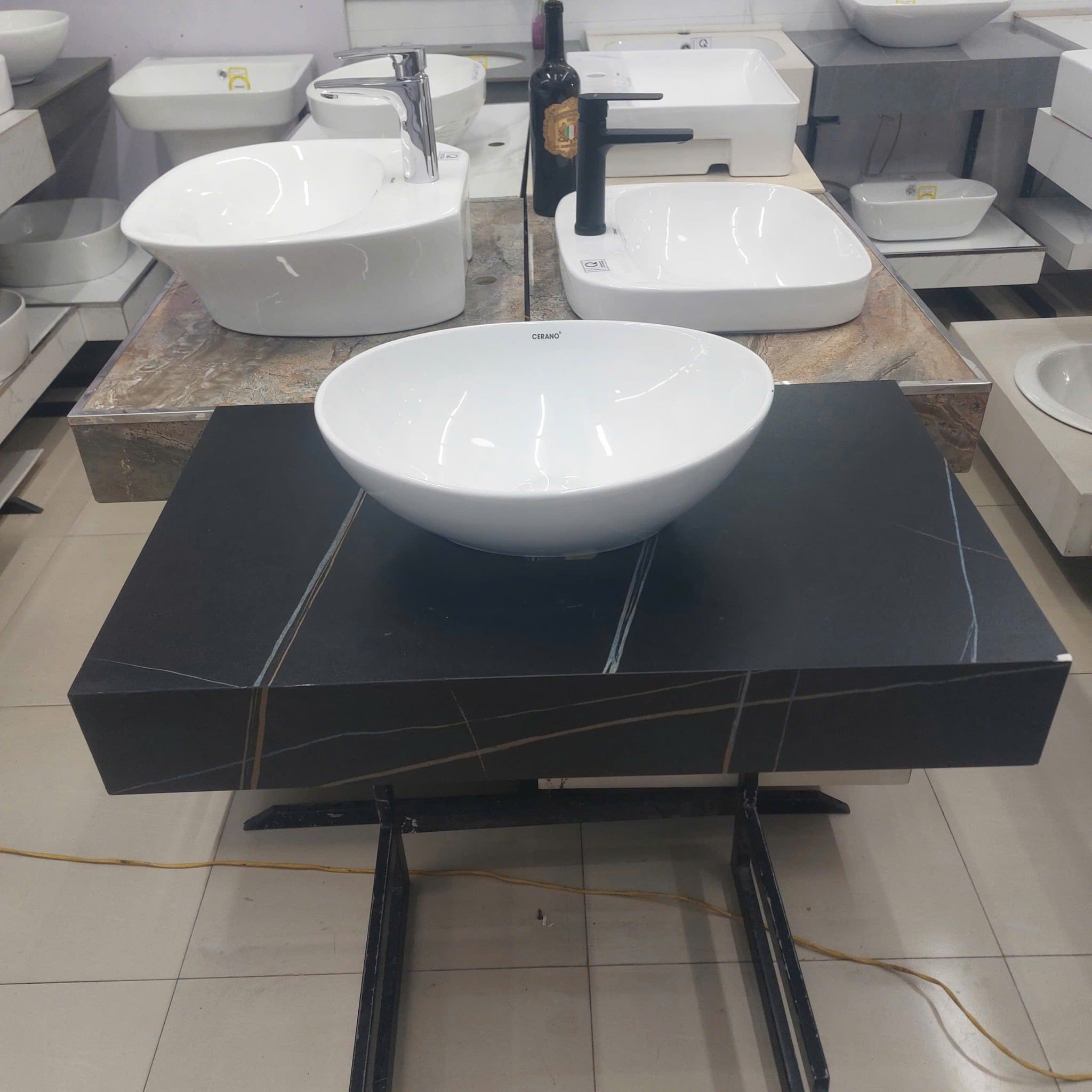  Chậu Đặt Bàn Đá Cao Cấp Cerano Mã XZ8073 