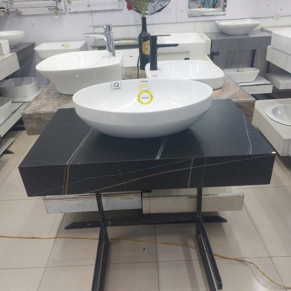 Chậu Đặt Bàn Đá Hình Bầu Dục Cao Cấp Cerano Mã 8502 