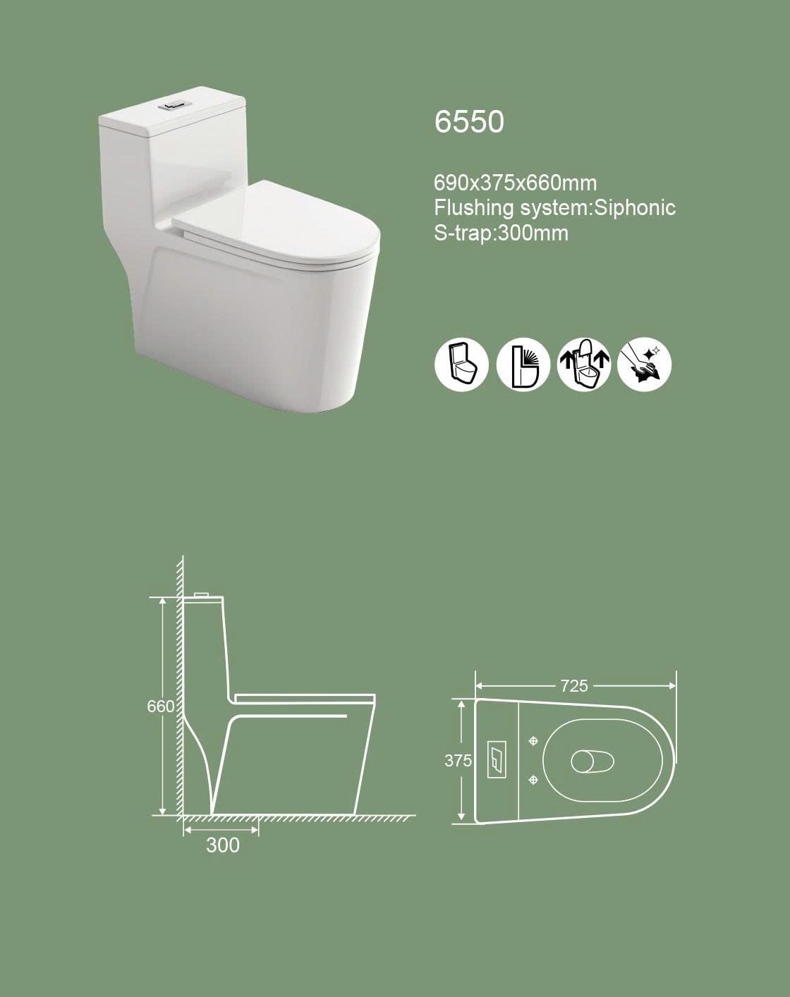  Bồn Cầu Liền Khối Cerano Mã 655B 