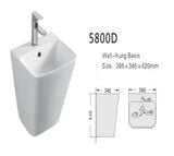  Chậu Treo Tường Đúc Liền Chân Cao Cấp Cerano Mã 5800D 