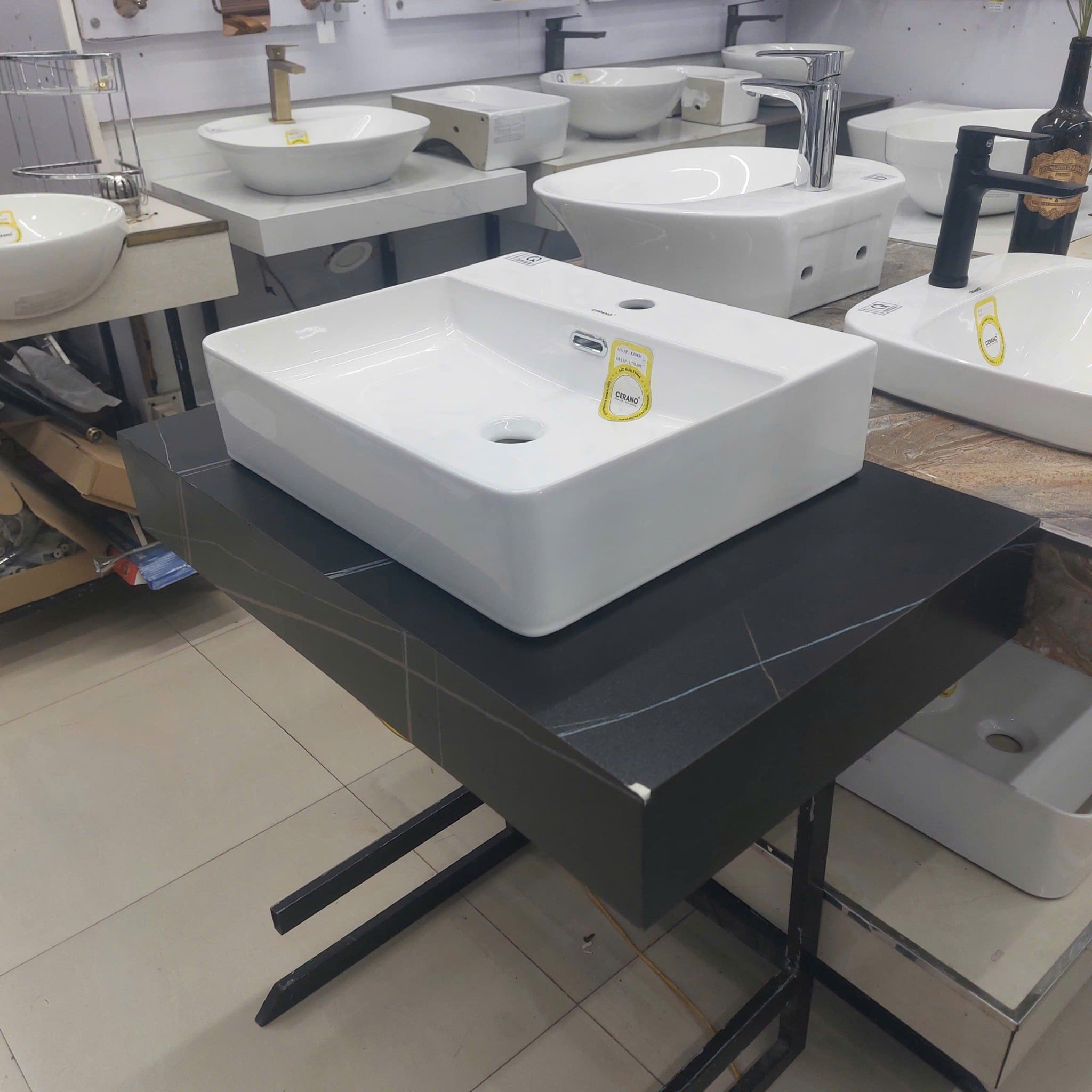  Chậu Đặt Bàn Đá Cao Cấp Cerano Mã XZ8183 