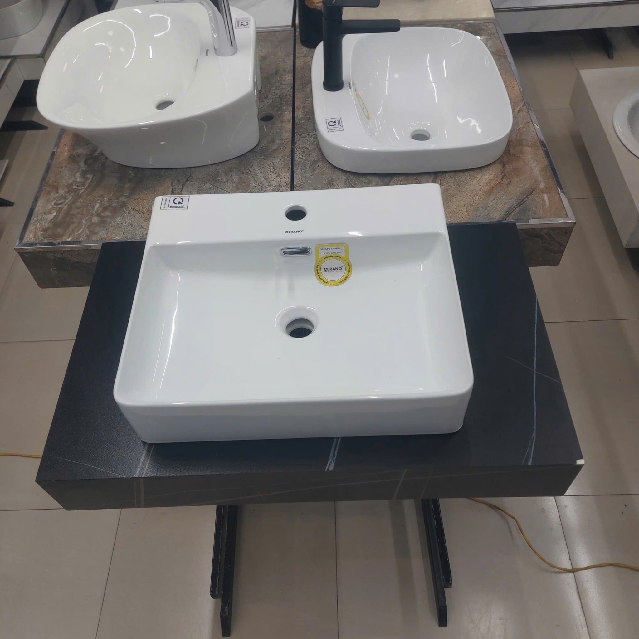  Chậu Đặt Bàn Đá Cao Cấp Cerano Mã XZ8183 