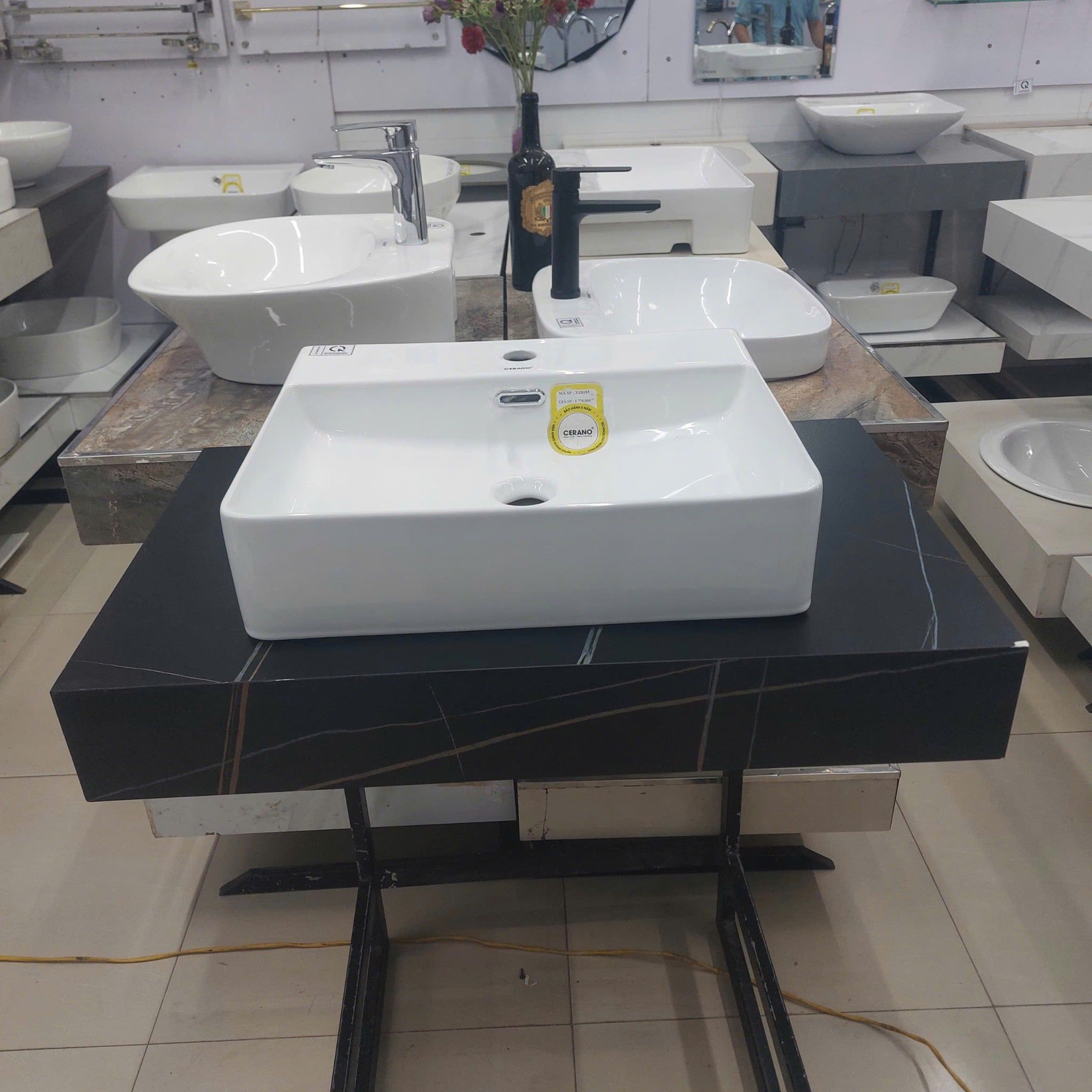  Chậu Đặt Bàn Đá Cao Cấp Cerano Mã XZ8183 