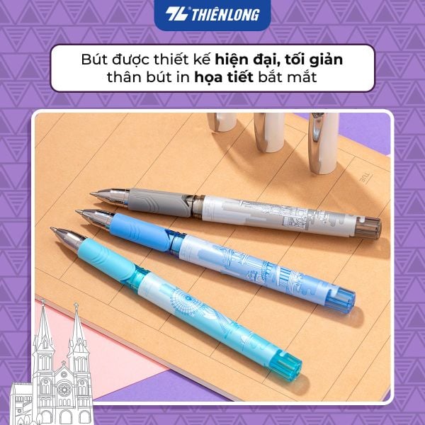 Bút gel Thiên Long Bizner – Premium Tip 0.7mm, mực bền đẹp, không phai