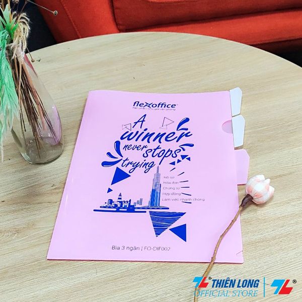 Bìa hồ sơ A4 (30 tờ) 3 ngăn Thiên Long Flexoffice A4 FO-DIF002