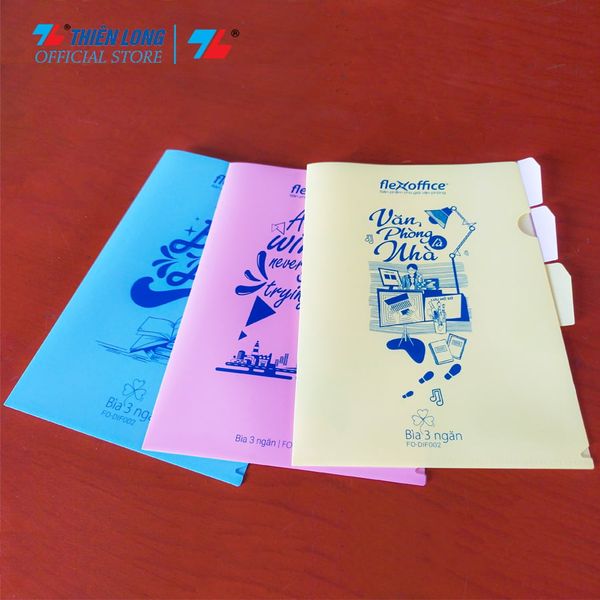 Bìa hồ sơ A4 (30 tờ) 3 ngăn Thiên Long Flexoffice A4 FO-DIF002