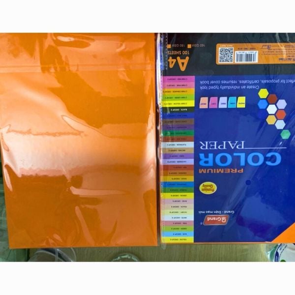 Bìa màu GRAND A4 đặc biệt | Dày đẹp – Lưu trữ bền lâu