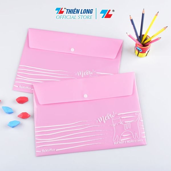 Bìa nút 3 ngăn (130 tờ A4) Thiên Long Flexoffice FO-CBF018